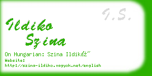 ildiko szina business card